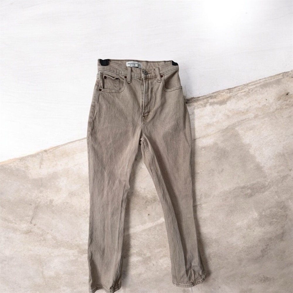 Abercrombie & Fitch Beige Ultra High Rise Jeans